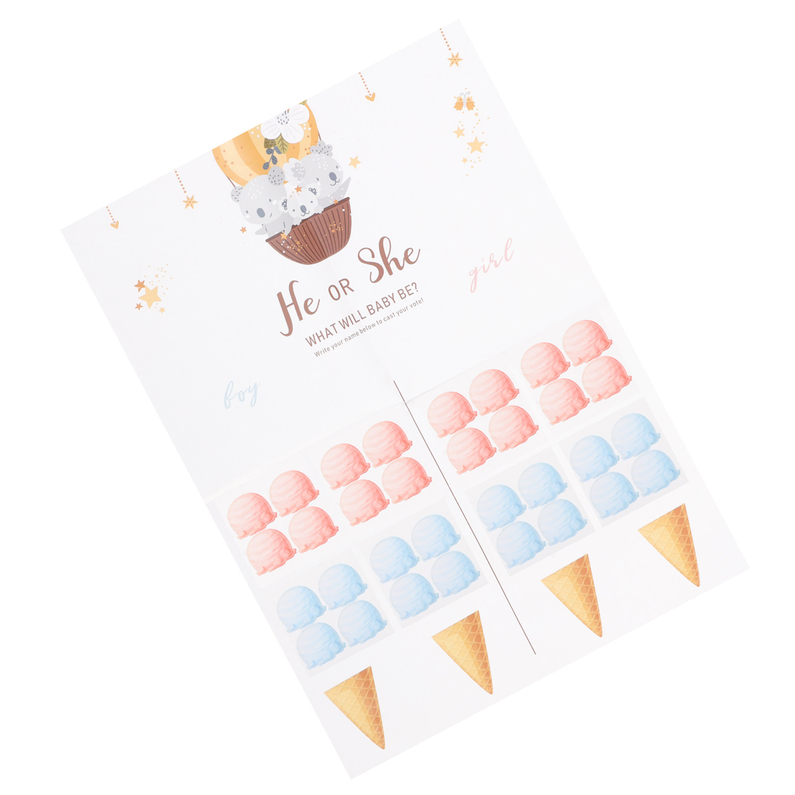 Party Games Baby Shower - 1 Set de Juego de Cartas