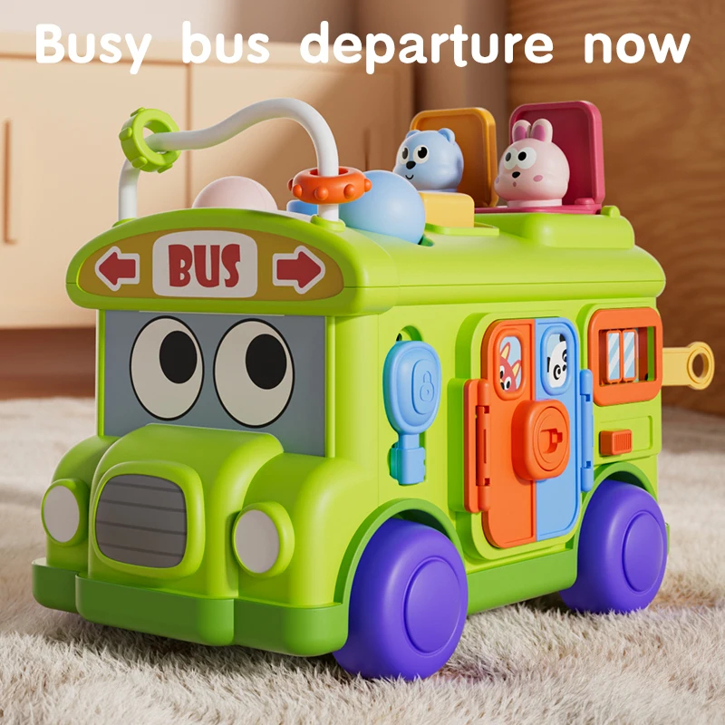 Party Games Bus - Juguete Educativo Montessori Autobús de Actividades