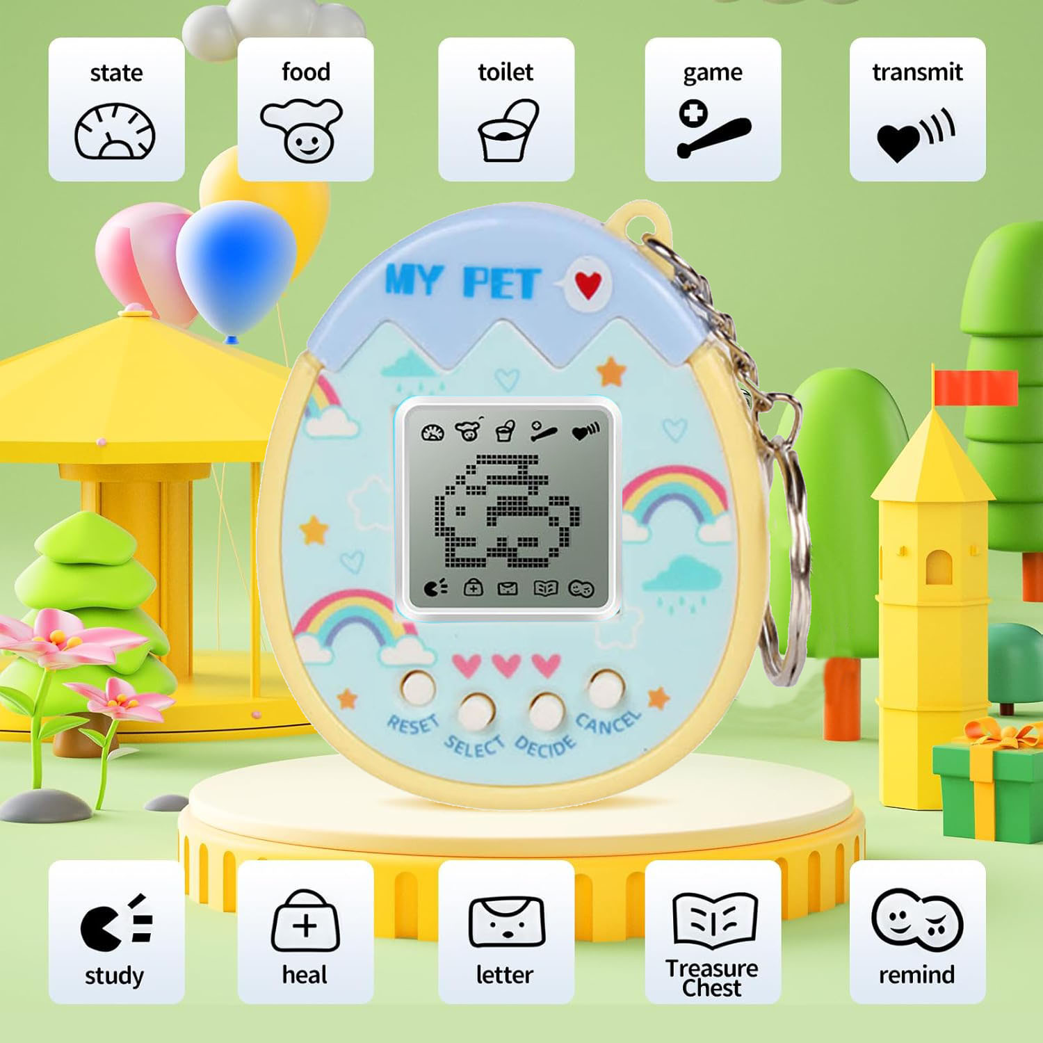 Party Games Phone - Juguete interactivo Digital Pet-mascotas electrónicas virtuales