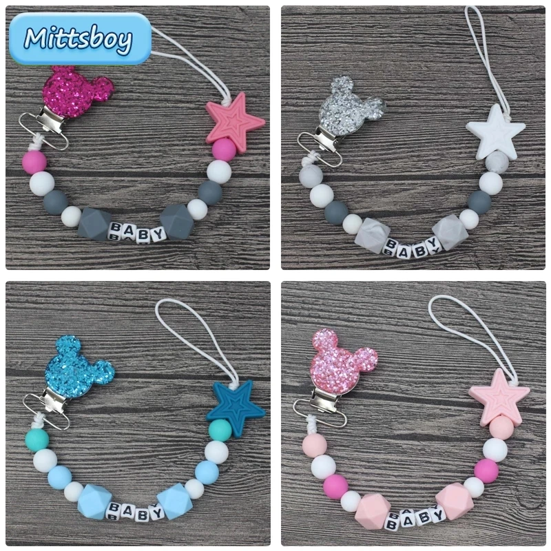 Party Games Baby Shower - Nuevo nombre personalizado, pulsera mordedor para