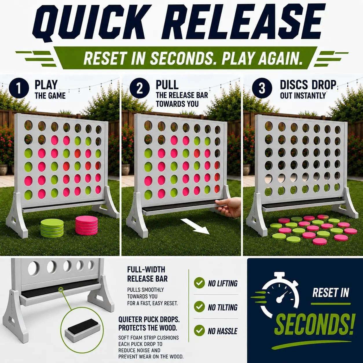 Juego Gigante de Cuatro en Ray - Party Games Adults Indoor reseña y precio