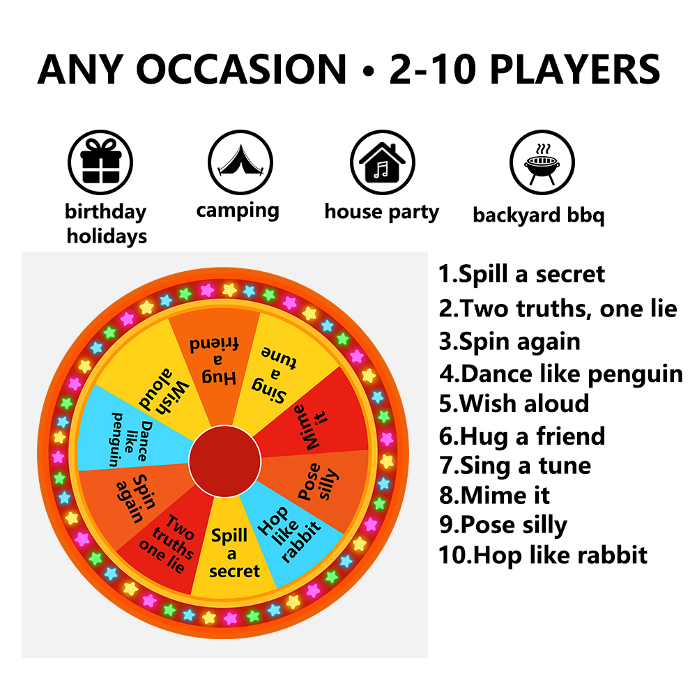Rueda de premios giratoria, ju - Party Games Spin The Wheel reseña y precio