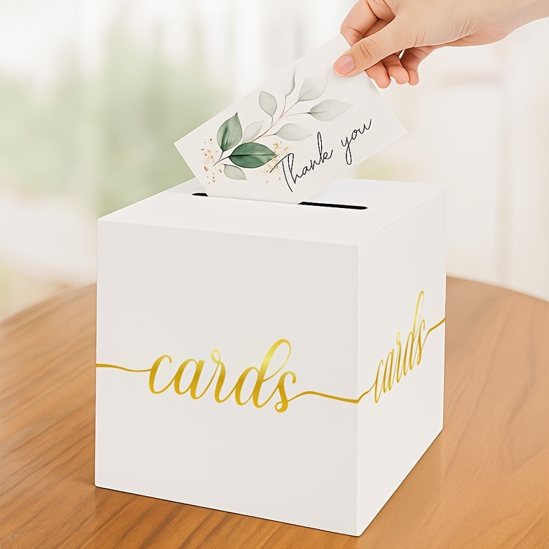 Tarjeta de boda blanca con caj - Party Games Baby Shower reseña y precio