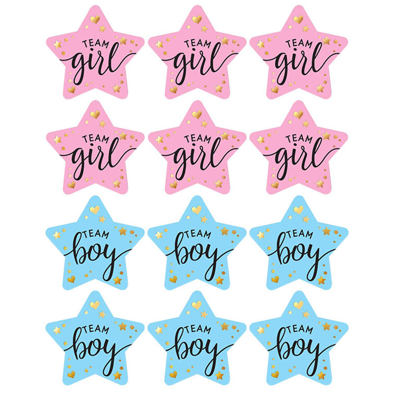 60 pegatinas de revelación de  - Party Games Baby Shower reseña y precio