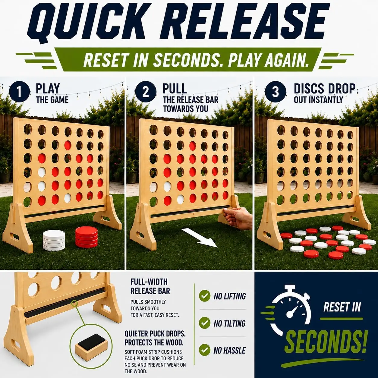 Juego Gigante de Cuatro en Ray - Party Games Adults Indoor reseña y precio